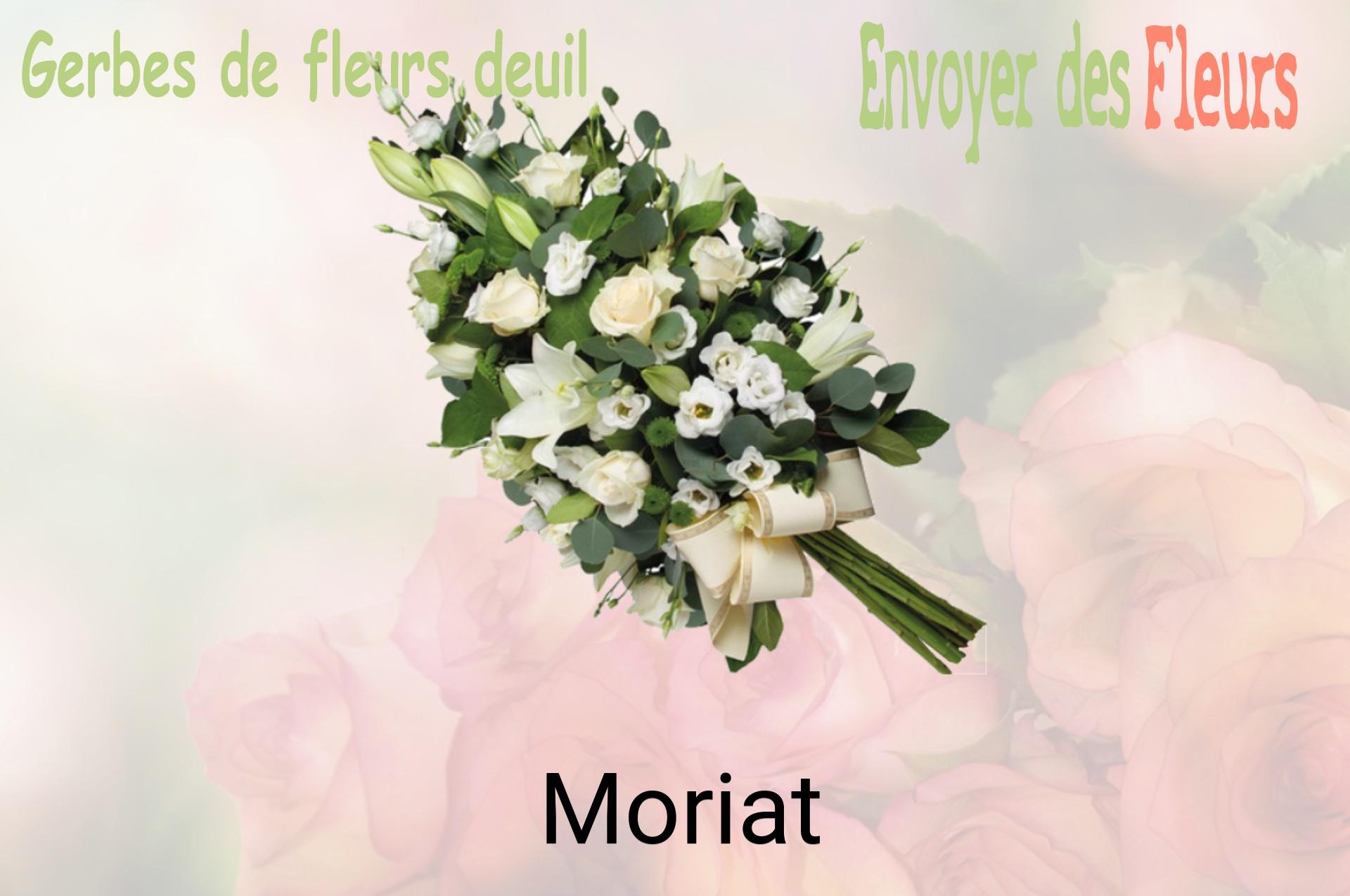 Gerbe de fleurs de deuil livrée à Moriat